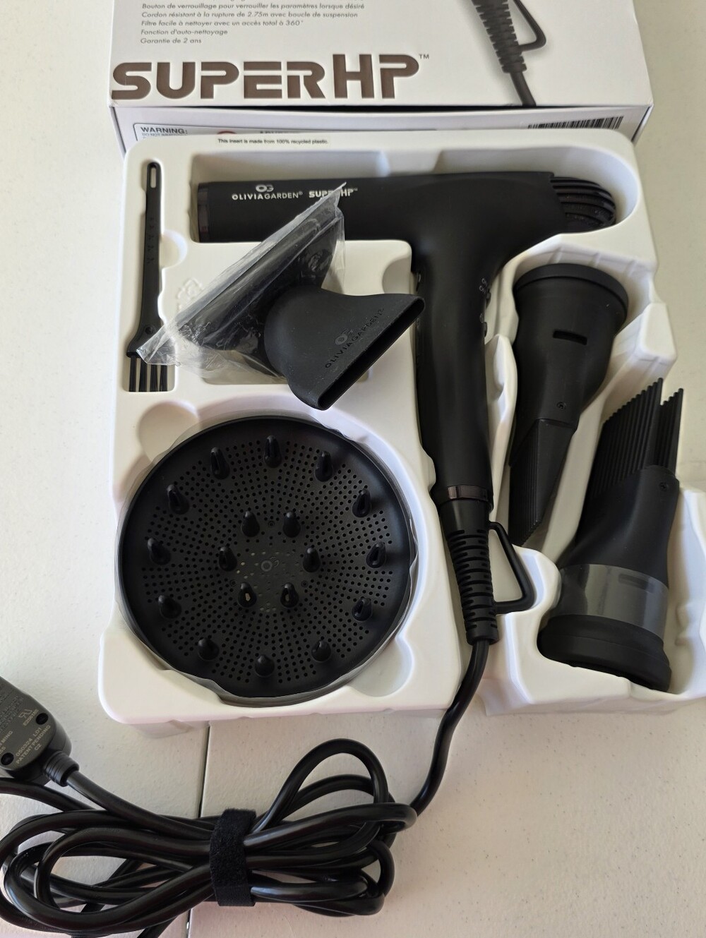 OLIVIA GARDEN SuperHP Professional Hair Dryer - Black